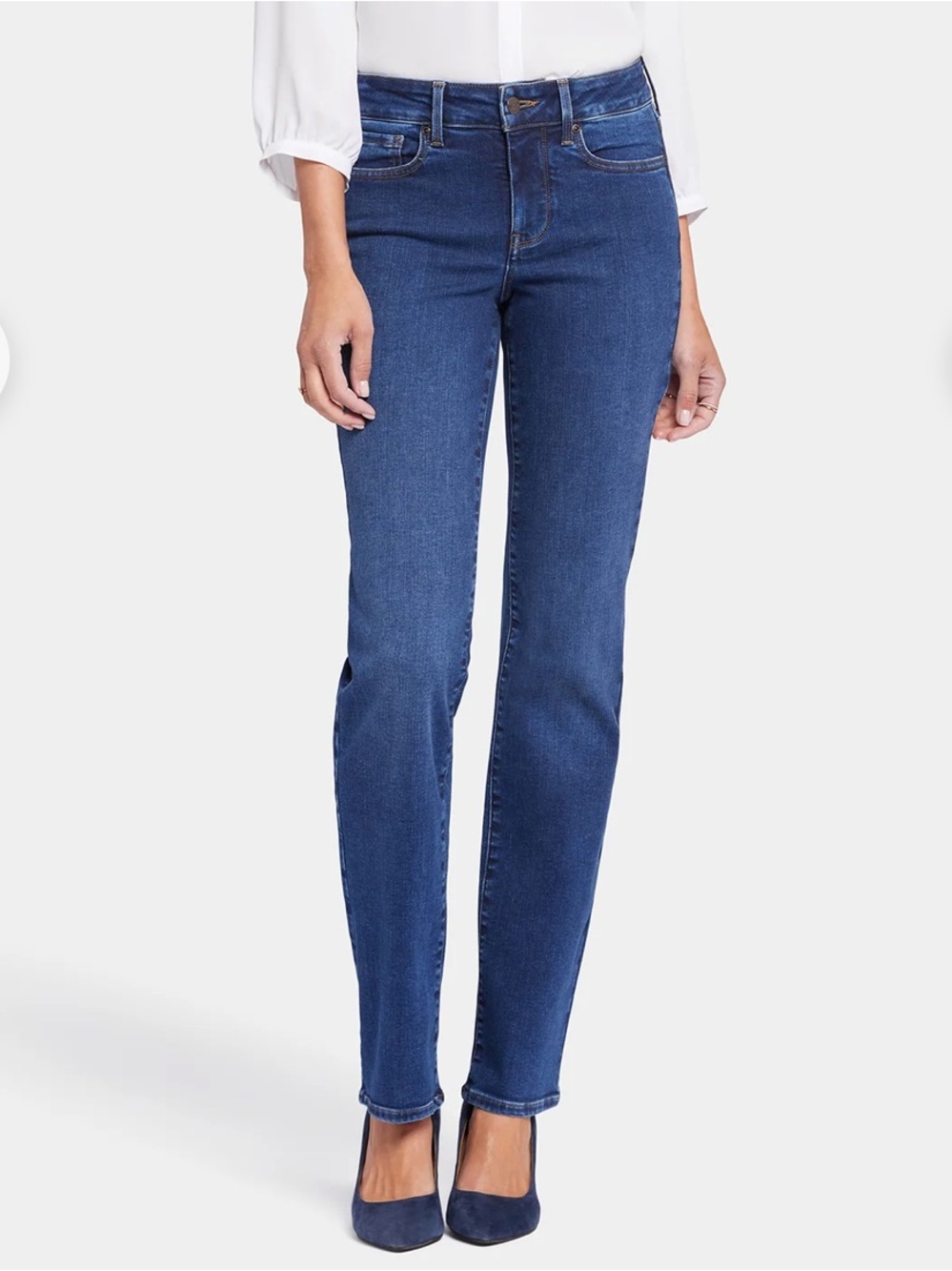 NYDJ Relaxed Straight Lift Tuck Technology Jeans Size 16 Wonderland Wash